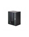 Szafa sieciowa wisząca jednosekcyjna DIGITUS Dynamic 19'' 16U, 600x450, drzwi szyba, czarny, niezmontowana, 60kg - nr 10