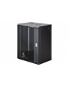 Szafa sieciowa wisząca jednosekcyjna DIGITUS Dynamic 19'' 16U, 600x450, drzwi szyba, czarny, niezmontowana, 60kg - nr 1