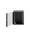 Szafa sieciowa wisząca jednosekcyjna DIGITUS Dynamic 19'' 16U, 600x450, drzwi szyba, czarny, niezmontowana, 60kg - nr 5