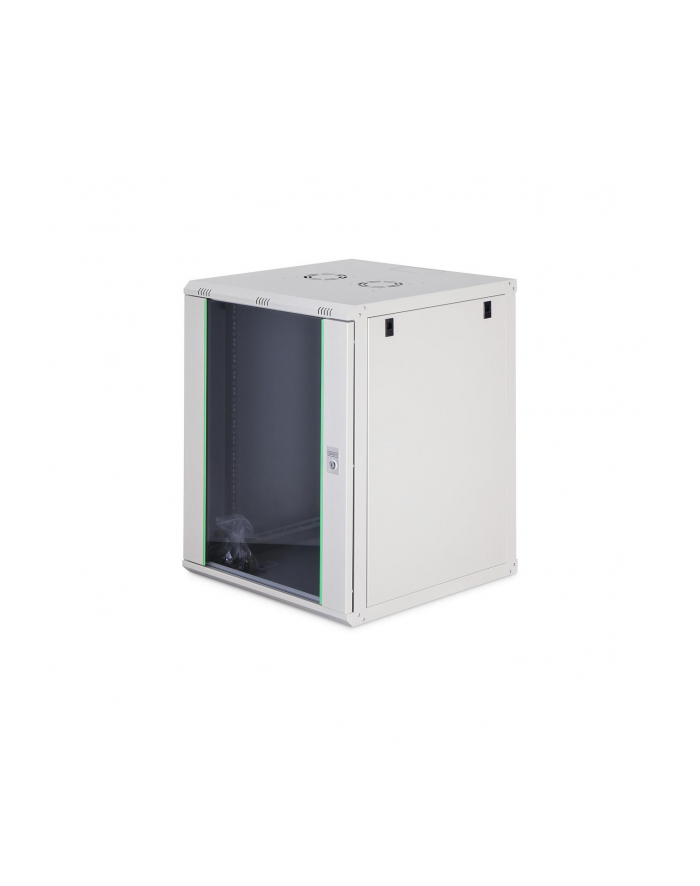 Szafa sieciowa wisząca jednosekcyjna DIGITUS Dynamic 19'' 16U, 600x600, drzwi szyba, szary, niezmontowana, 60kg główny