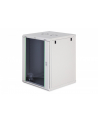 Szafa sieciowa wisząca jednosekcyjna DIGITUS Dynamic 19'' 16U, 600x600, drzwi szyba, szary, niezmontowana, 60kg - nr 1