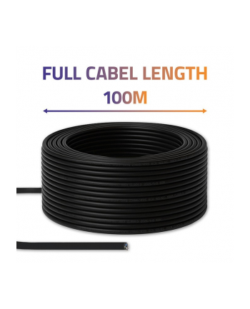 Kabel sieciowy Qoltec Patchcord skrętka UTP | CAT6 | High speed 1Gb/s | LAN | 100m | Czarny nr 2