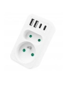 Gniazdko prądowe x2 + 4xUSB Maclean, rozgałęźnik z 2 gniazdami, 2xUSB A, 2xUSB C PD 20W, 1x16A + 1x6A, MCE249 F/W - nr 1