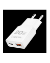 Ładowarka sieciowa LogiLink PA0346 USB GaN, 20 W, 1x USB-C (PD), 1x USB-A (QC), biała - nr 1