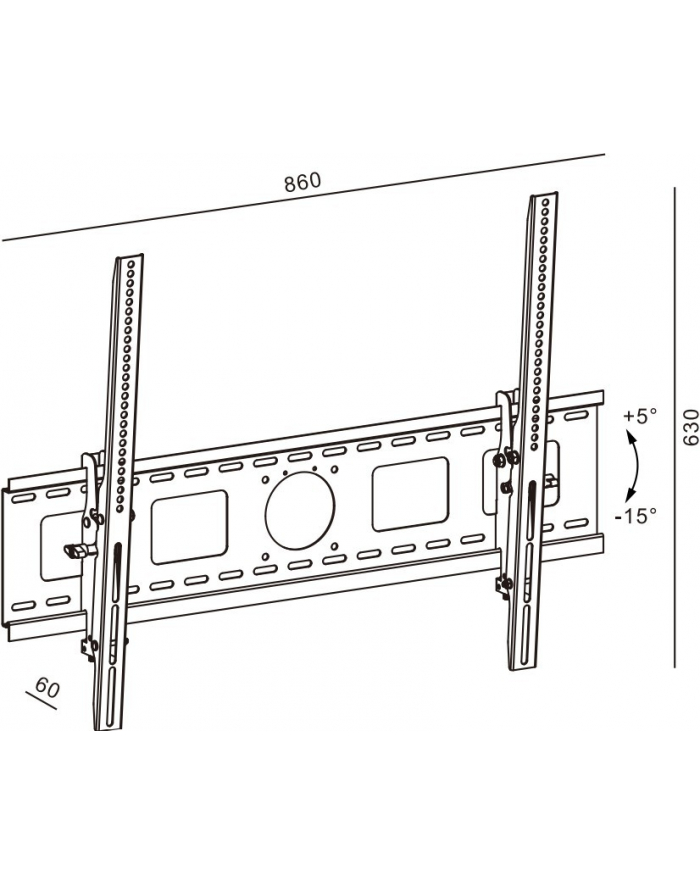 Uchwyt TV TB-851 do telewizora do 100 '' 90kg max VESA 800x600 główny