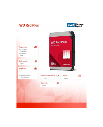 western digital Dysk HDD Red Plus 10TB 3,5'' 512MB/7200RPM WD100EFGX nr 2