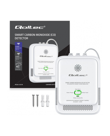 qoltec Czujnik tlenku węgla (czadu) | detektor CO | alarm 85dB | LED nr 2