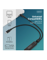 digitus Kabel zasilający 2w1 USB-C - 2x USB-C, USB 2.0 140W PD 3.1, nylonowy, 1,8m czarny - nr 18