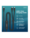 digitus Kabel zasilający 2w1 USB-C - 2x USB-C, USB 2.0 140W PD 3.1, nylonowy, 1,8m czarny - nr 5