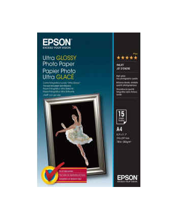 epson Papier Ultra Glossy Photo 15 arkuszy 300 g/m2  A4 nr 1