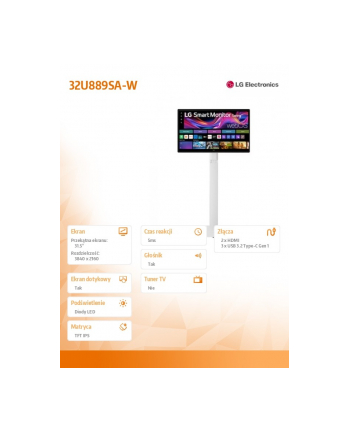 lg electronics Monitor 32 cale 32U889SA