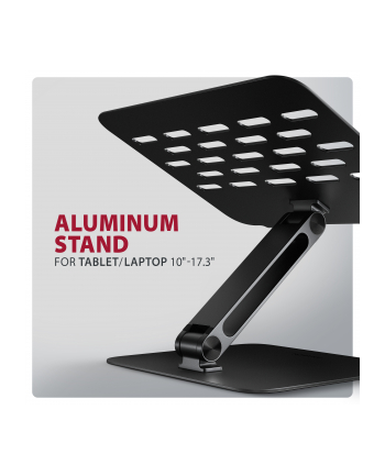 axagon STND-LQB Podstawka do laptopów aluminiowa 10-17,3 cala regulowane kąty nachylenia, Czarna nr 2