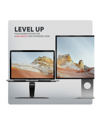 axagon STND-LQB Podstawka do laptopów aluminiowa 10-17,3 cala regulowane kąty nachylenia, Czarna nr 1