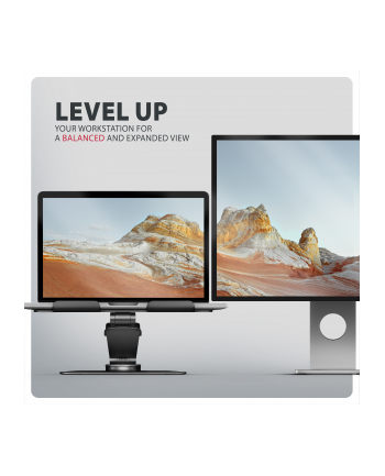 axagon STND-LRB Podstawa do laptopów aluminiowa 10-17,3 cala regulowana wysokość, obczerwonyowa o 360 stopni, Czarna nr 1