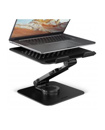 axagon STND-LRB Podstawa do laptopów aluminiowa 10-17,3 cala regulowana wysokość, obczerwonyowa o 360 stopni, Czarna nr 2