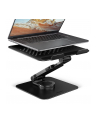 axagon STND-LRB Podstawa do laptopów aluminiowa 10-17,3 cala regulowana wysokość, obczerwonyowa o 360 stopni, Czarna - nr 22
