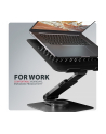 axagon STND-LRB Podstawa do laptopów aluminiowa 10-17,3 cala regulowana wysokość, obczerwonyowa o 360 stopni, Czarna - nr 44