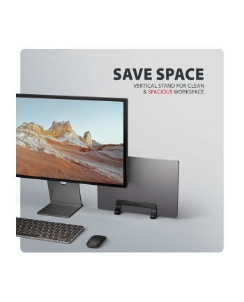 axagon STND-VB Podstawa do laptopów aluminiowa 10-17,3 cala pionowa, Czarna nr 2