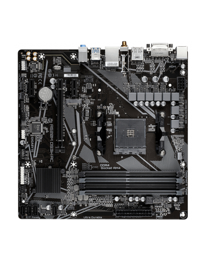 gigabyte Płyta główna A520M DS3H AC AM4 4DDR4 /HDMI/DVI/DP M.2 mATX główny