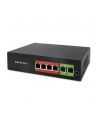 qoltec Przełącznik sieciowy SWITCH FAST Ethernet PoE | 4x RJ45 |  2x    RJ45 Uplink | 65W | 10/100Mb/s - nr 7