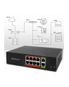 qoltec Przełącznik sieciowy SWITCH FAST Ethernet PoE | 8x RJ45 |  2x RJ45 Uplink | 120W | 10/100 Mb/s - nr 4