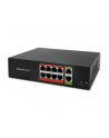 qoltec Przełącznik sieciowy SWITCH FAST Ethernet PoE | 8x RJ45 |  2x RJ45 Uplink | 120W | 10/100 Mb/s - nr 7