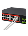 qoltec Przełącznik sieciowy SWITCH FAST Ethernet PoE | 16x RJ45 10/100  Mb/s | 2x RJ45 Uplink 1000 Mb/s | 1x SFP 1000Mb/s - nr 3