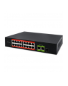 qoltec Przełącznik sieciowy SWITCH FAST Ethernet PoE | 16x RJ45 10/100  Mb/s | 2x RJ45 Uplink 1000 Mb/s | 1x SFP 1000Mb/s - nr 6