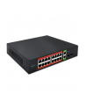 qoltec Przełącznik sieciowy SWITCH Gigabit Ethernet PoE | 16x RJ45 | 2x RJ45 Uplink | 2x SFP | 1000 Mb/s - nr 2