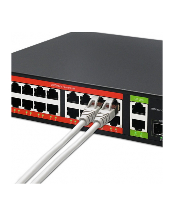 qoltec Przełącznik sieciowy SWITCH Gigabit Ethernet PoE | 16x RJ45 | 2x RJ45 Uplink | 2x SFP | 1000 Mb/s nr 1
