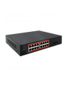 qoltec Przełącznik sieciowy SWITCH Gigabit Ethernet PoE | 16x RJ45 | 2x SFP | 1000 Mb/s - nr 1