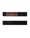 qoltec Przełącznik sieciowy SWITCH Gigabit Ethernet PoE | 16x RJ45 | 2x SFP | 1000 Mb/s - nr 6