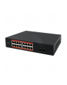 qoltec Przełącznik sieciowy SWITCH Gigabit Ethernet PoE | 16x RJ45 | 2x SFP | 1000 Mb/s - nr 7