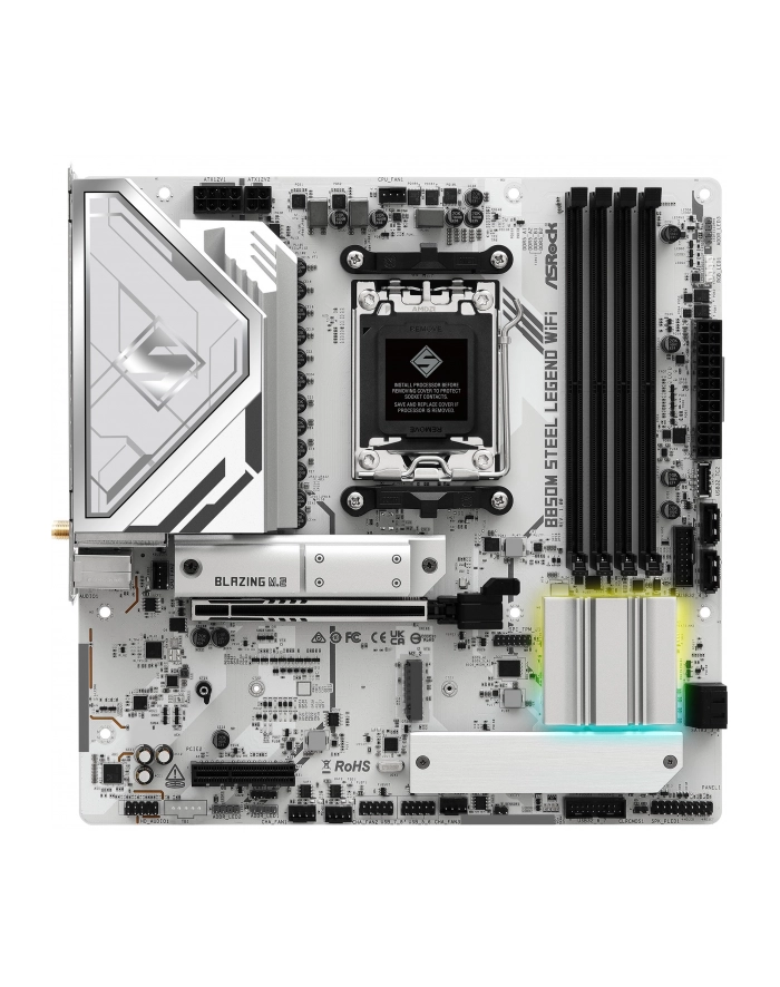 asrock Płyta główna B850M STEEL LEGEND WIFI AM5 4DDR5 HDMI/DP mATX główny