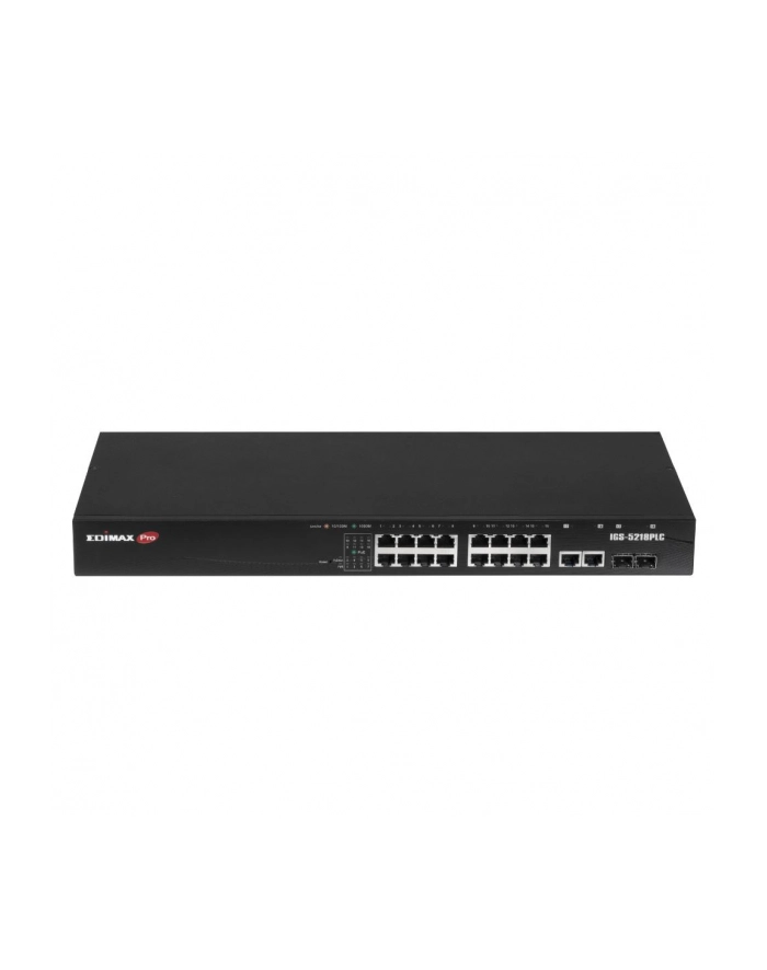 edimax technology Switch zarządzalny Edimax IGS-5218PLC Web Smart 16x1GbE PoE+ 2xSFP Combo Uplink główny