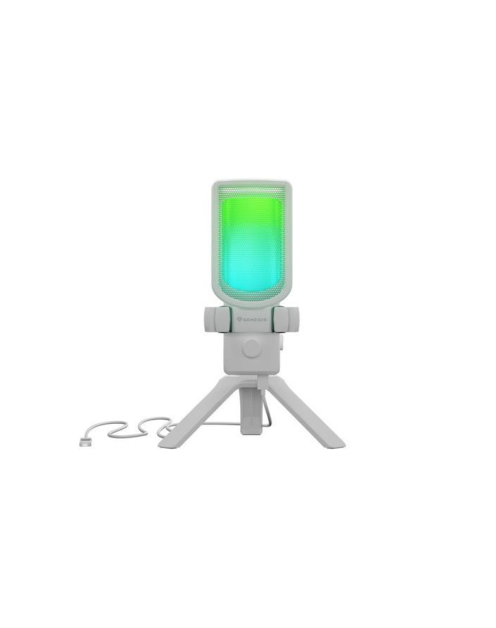 Mikrofon Genesis Radium 250 USB Statyw Biały główny