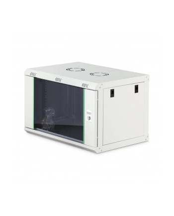 Szafa sieciowa wisząca jednosekcyjna DIGITUS Dynamic 19'' 7U, 600x450, drzwi szyba, szary, niezmontowana, 60kg nr 1