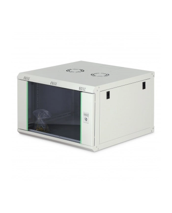Szafa sieciowa wisząca jednosekcyjna DIGITUS Dynamic 19'' 7U, 600x600, drzwi szyba, szary, niezmontowana, 60kg nr 1