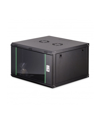 Szafa sieciowa wisząca jednosekcyjna DIGITUS Dynamic 19'' 7U, 600x600, drzwi szyba, czarny, niezmontowana, 60kg nr 1