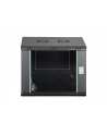 Szafa sieciowa wisząca jednosekcyjna DIGITUS Dynamic 19'' 9U, 600x450, drzwi szyba, czarny, niezmontowana, 60kg - nr 3