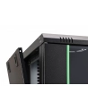 Szafa sieciowa wisząca jednosekcyjna DIGITUS Dynamic 19'' 9U, 600x450, drzwi szyba, czarny, niezmontowana, 60kg - nr 7