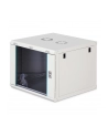 Szafa sieciowa wisząca jednosekcyjna DIGITUS Dynamic 19'' 9U, 600x600, drzwi szyba, szary, niezmontowana, 60kg - nr 11