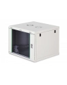 Szafa sieciowa wisząca jednosekcyjna DIGITUS Dynamic 19'' 9U, 600x600, drzwi szyba, szary, niezmontowana, 60kg - nr 1