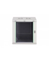 Szafa sieciowa wisząca jednosekcyjna DIGITUS Dynamic 19'' 12U, 600x450, drzwi szyba, szary, niezmontowana, 60kg - nr 3