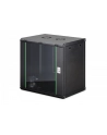 Szafa sieciowa wisząca jednosekcyjna DIGITUS Dynamic 19'' 12U, 600x450, drzwi szyba, czarny, niezmontowana, 60kg - nr 1