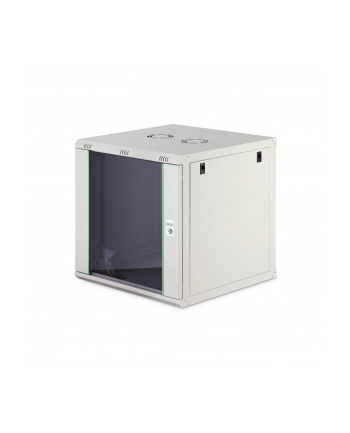 Szafa sieciowa wisząca jednosekcyjna DIGITUS Dynamic 19'' 12U, 600x600, drzwi szyba, szary, niezmontowana, 60kg nr 1