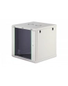 Szafa sieciowa wisząca jednosekcyjna DIGITUS Dynamic 19'' 12U, 600x600, drzwi szyba, szary, niezmontowana, 60kg - nr 1