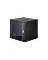 Szafa sieciowa wisząca jednosekcyjna DIGITUS Dynamic 19'' 12U, 600x600, drzwi szyba, czarny, niezmontowana, 60kg - nr 10