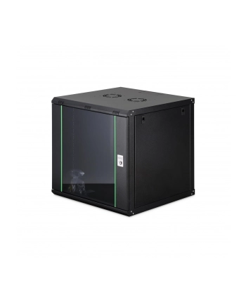 Szafa sieciowa wisząca jednosekcyjna DIGITUS Dynamic 19'' 12U, 600x600, drzwi szyba, czarny, niezmontowana, 60kg nr 2