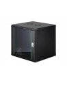 Szafa sieciowa wisząca jednosekcyjna DIGITUS Dynamic 19'' 12U, 600x600, drzwi szyba, czarny, niezmontowana, 60kg - nr 1